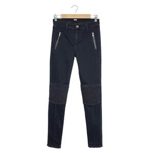 Hudson Jeans Stark Moto Pant Skinny Blue Wild Dark Wash Blue Size 27 (4) New NWT